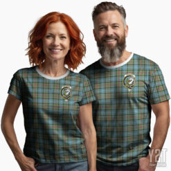 Brisbane Scottish Tartan T-shirt with Crest – Authentic Clan Apparel
