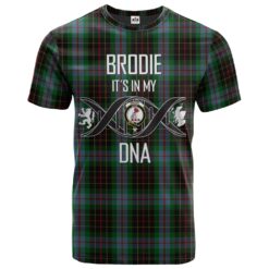 Brodie Hunting Clan DNA In Me Tartan Crest T-Shirt