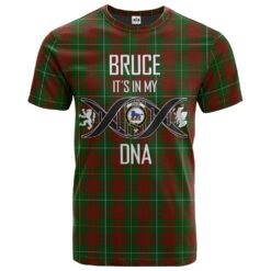Bruce Hunting Clan DNA In Me Tartan Crest T-Shirt