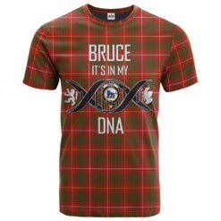Bruce Modern Clan DNA In Me Tartan Crest T-Shirt