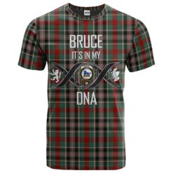 Bruce of Kinnaird Clan DNA In Me Tartan Crest T-Shirt