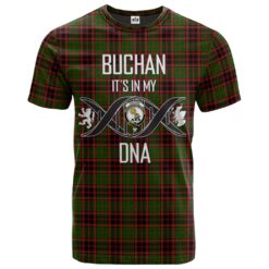Buchan Modern Clan DNA In Me Tartan Crest T-Shirt