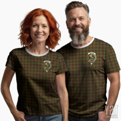 Buchan Scottish Tartan T-shirt with Crest – Authentic Clan Apparel