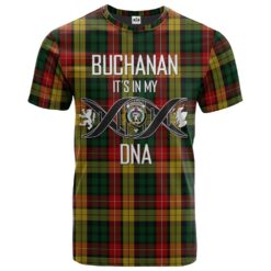 Buchanan 01 Clan DNA In Me Tartan Crest T-Shirt