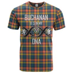 Buchanan Ancient Clan DNA In Me Tartan Crest T-Shirt
