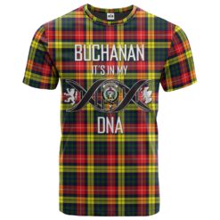 Buchanan Modern Clan DNA In Me Tartan Crest T-Shirt