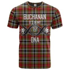 Buchanan Old Dress Clan DNA In Me Tartan Crest T-Shirt