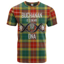 Buchanan Old Sett Clan DNA In Me Tartan Crest T-Shirt
