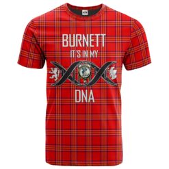 Burnett Modern Clan DNA In Me Tartan Crest T-Shirt
