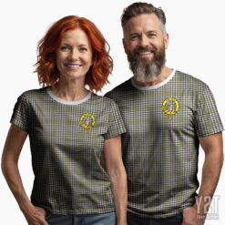 Burns Check Scottish Tartan T-shirt with Crest – Authentic Clan Apparel