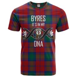 Byres (Byses) Clan DNA In Me Tartan Crest T-Shirt
