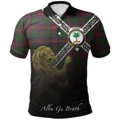 Cairns Polo Shirts Tartan Crest Celtic Scotland Lion