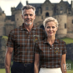 Cameron of Erracht Weathered Clan Tartan Polo with Crest - Authentic Scottish Apparel