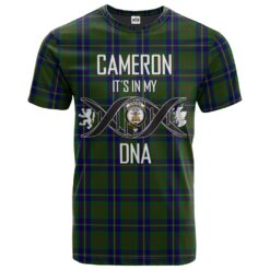 Cameron of Lochiel Hunting Clan DNA In Me Tartan Crest T-Shirt