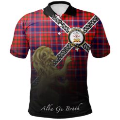 Cameron of Lochiel Modern Polo Shirts Tartan Crest Celtic Scotland Lion