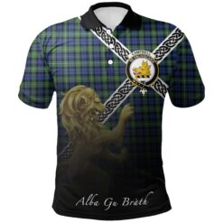 Campbell Argyll Ancient Polo Shirts Tartan Crest Celtic Scotland Lion