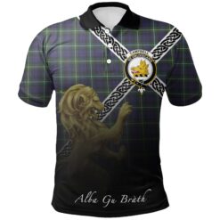 Campbell Argyll Modern Polo Shirts Tartan Crest Celtic Scotland Lion