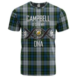 Campbell Dress 02 Clan DNA In Me Tartan Crest T-Shirt