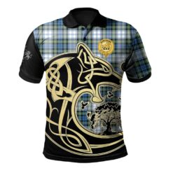 Campbell Dress Ancient Clan Polo Shirt Viking Wolf