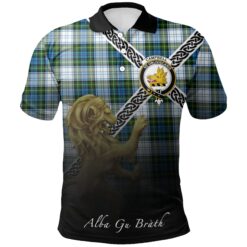 Campbell Dress Ancient Polo Shirts Tartan Crest Celtic Scotland Lion