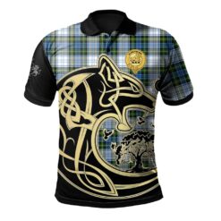 Campbell Dress Clan Polo Shirt Viking Wolf