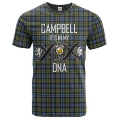 Campbell Faded Clan DNA In Me Tartan Crest T-Shirt