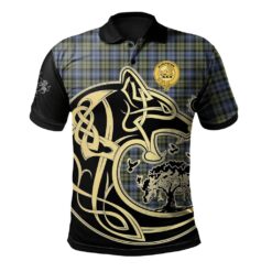 Campbell Faded Clan Polo Shirt Viking Wolf
