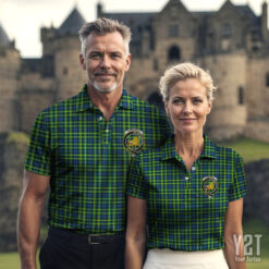Campbell of Breadalbane Ancient Clan Tartan Polo with Crest - Authentic Scottish Apparel