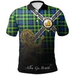 Campbell of Breadalbane Ancient Polo Shirts Tartan Crest Celtic Scotland Lion