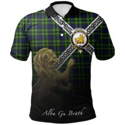 Campbell of Breadalbane Modern Polo Shirts Tartan Crest Celtic Scotland Lion