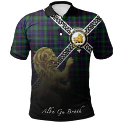 Campbell of Cawdor Modern Polo Shirts Tartan Crest Celtic Scotland Lion