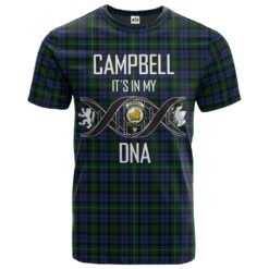 Campbell Red Clan DNA In Me Tartan Crest T-Shirt