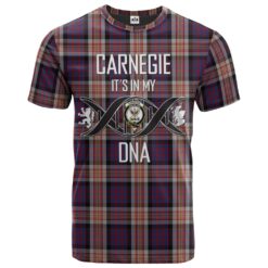 Carnegie 01 Clan DNA In Me Tartan Crest T-Shirt