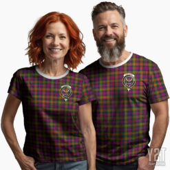 Carnegie Scottish Tartan T-shirt with Crest – Authentic Clan Apparel