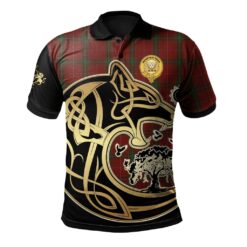 Carruthers Clan Polo Shirt Viking Wolf