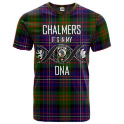 Chalmers Modern Clan DNA In Me Tartan Crest T-Shirt