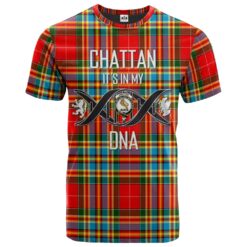 Chattan 01 Clan DNA In Me Tartan Crest T-Shirt