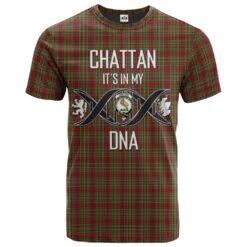 Chattan 02 Clan DNA In Me Tartan Crest T-Shirt