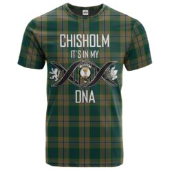 Chisholm Colonial Clan DNA In Me Tartan Crest T-Shirt