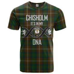 Chisholm Hunting Clan DNA In Me Tartan Crest T-Shirt