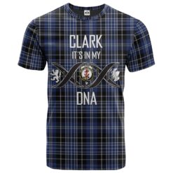 Clark 02 Clan DNA In Me Tartan Crest T-Shirt