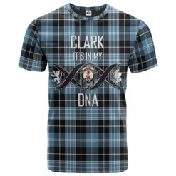 Clark Ancient Clan DNA In Me Tartan Crest T-Shirt