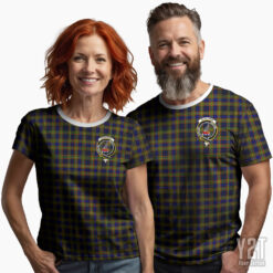 Clelland Scottish Tartan T-shirt with Crest – Authentic Clan Apparel
