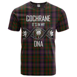 Cochrane 02 Clan DNA In Me Tartan Crest T-Shirt