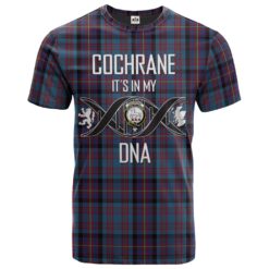 Cochrane Azure Clan DNA In Me Tartan Crest T-Shirt