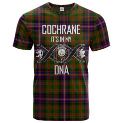 Cochrane Modern Clan DNA In Me Tartan Crest T-Shirt