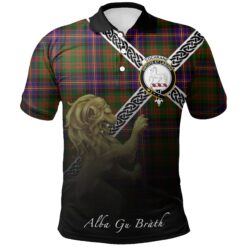 Cochrane Modern Polo Shirts Tartan Crest Celtic Scotland Lion