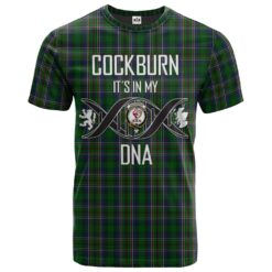 Cockburn 01 Clan DNA In Me Tartan Crest T-Shirt