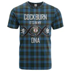Cockburn Modern Clan DNA In Me Tartan Crest T-Shirt