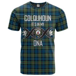 Colquhoun Ancient Clan DNA In Me Tartan Crest T-Shirt